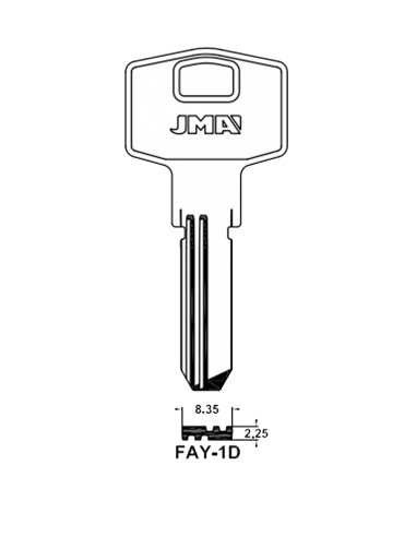 Key blank FAY-1D