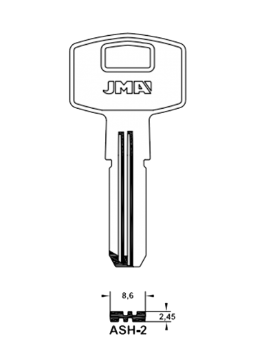 Key blank ASH-2