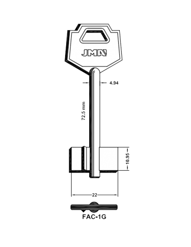 Key blank FAC-1G
