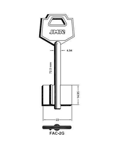 Key blank FAC-2G