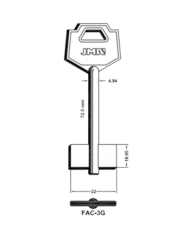 Key blank FAC-3G