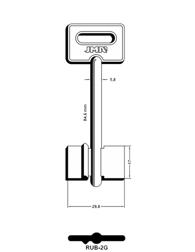 Key blank RUB-2G