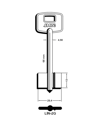 Key blank LIN-2G