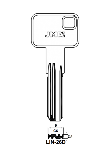 Key blank LIN-26D