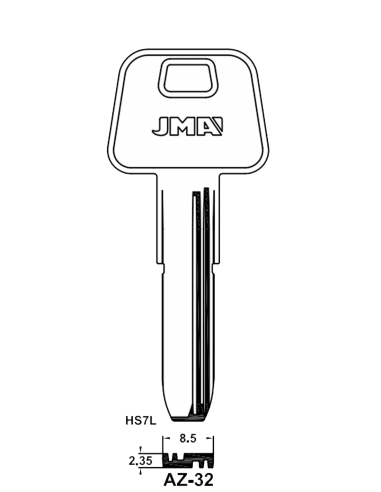 Key blank AZ-32