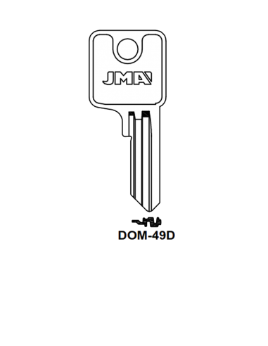 Key blank DOM-49D