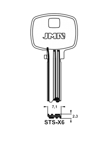 Key blank STS-X6