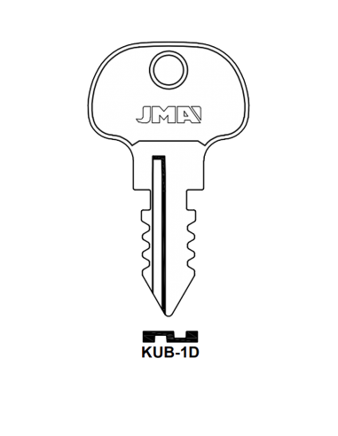 Key blank KUB-1D