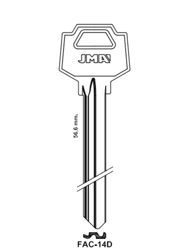 Key blank FAC-14D