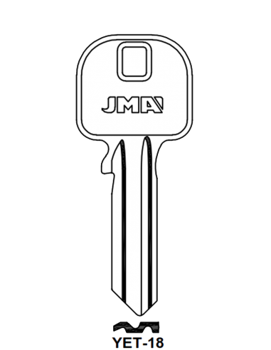 Key blank YET-18	YE16R X X