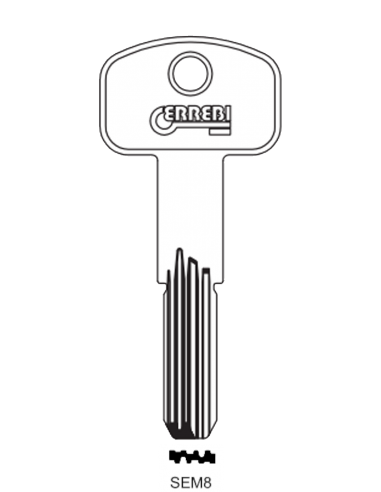 Key blank SEM8