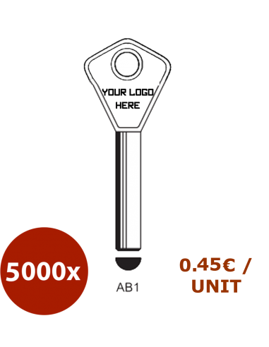 Key blank AB1 WITH YOUR LOGO