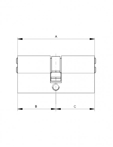 Lock Cylinder Abus D10 80 40X40K mm SKG**