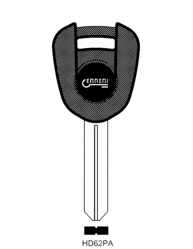 Transponder key shell T00HD62PA