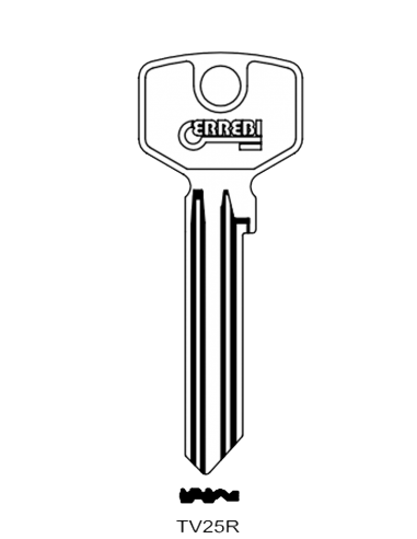 Key blank TV25R