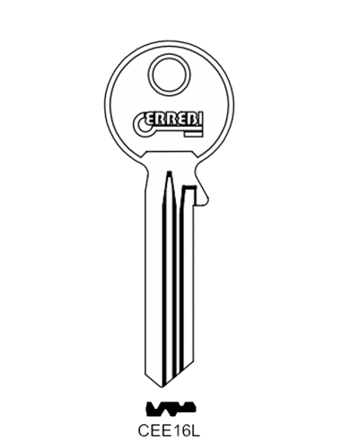 Key blank CEE16L
