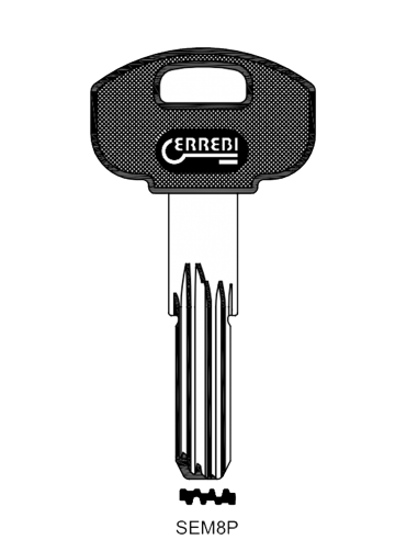 Key blank SEM8P