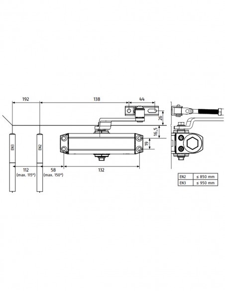 Door closer Abus DC10223