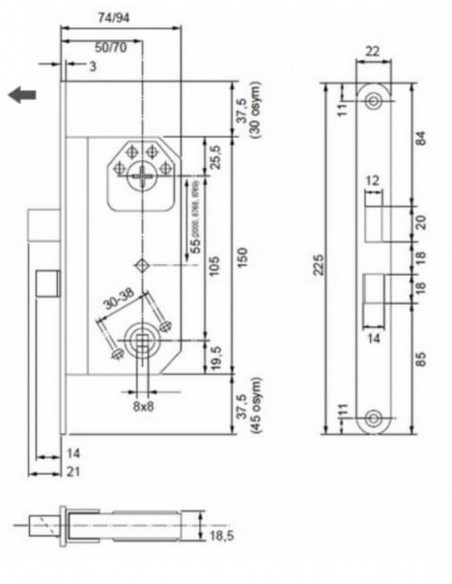 Primary lock Assa 565 Right