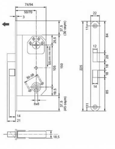 Primary lock Assa 565 Left
