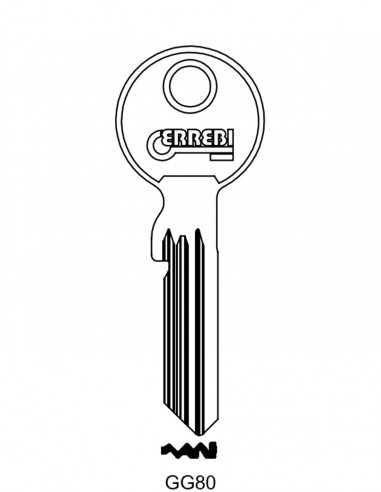Key blank GG80