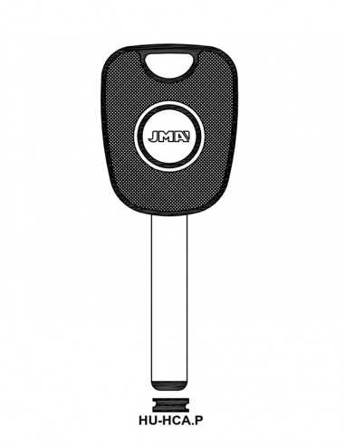 Transponder key shell TP00HU-HCAP