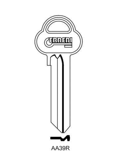 Key blank AA39R