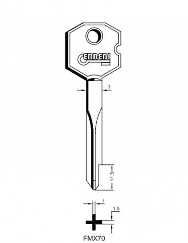 Key blank FMX70