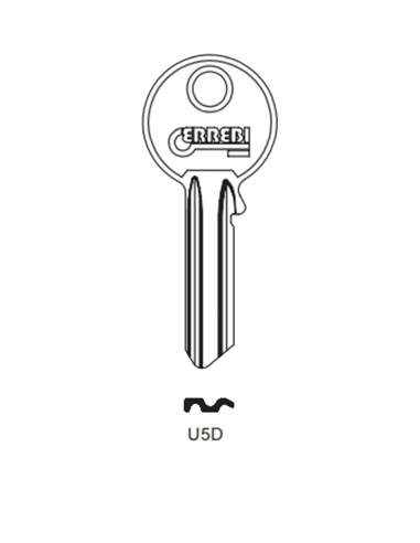 Key blank U5D BLACK