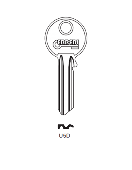 Key blank U5D BLACK