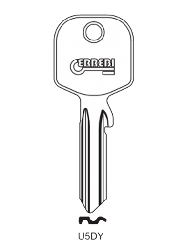 Key blank U5DY FLOWERS