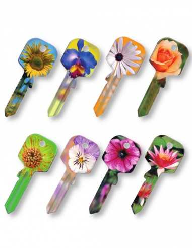 Key blank AA47 FLOWERS