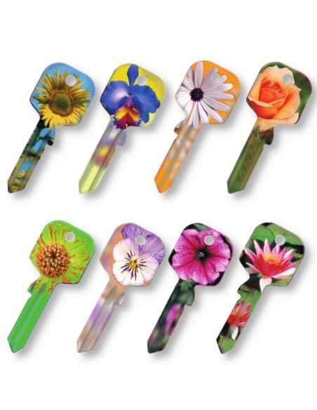 Key blank AA47 FLOWERS