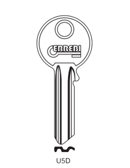 Key blank U5D STYLCOLOR
