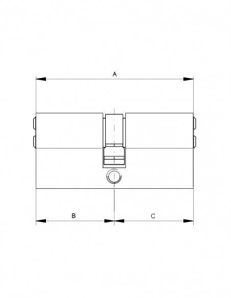 Lock cylinder Mottura Viper DVC1D3131FS7 60 30X30 mm