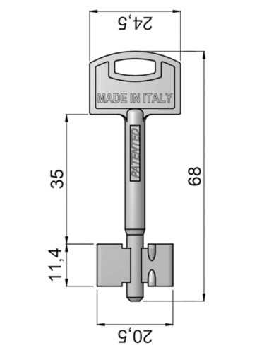 Key blank Securemme Securmap 11...
