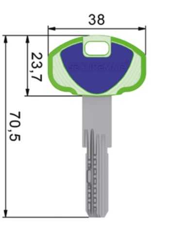 Key blank Securemme K22 OK22XNISBOZ