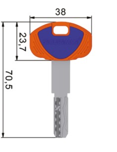 Key blank Securemme K64 1B...