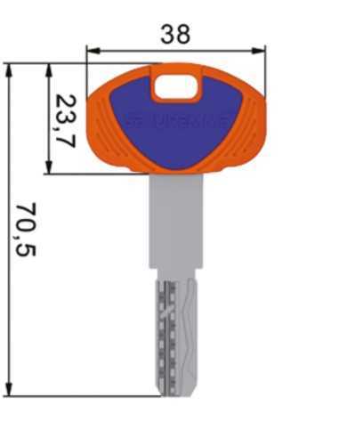 Key blank Securemme K64 1B OK64XNI1B
