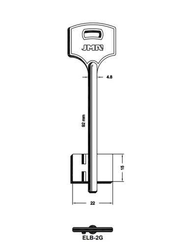 Key blank ELB-2G
