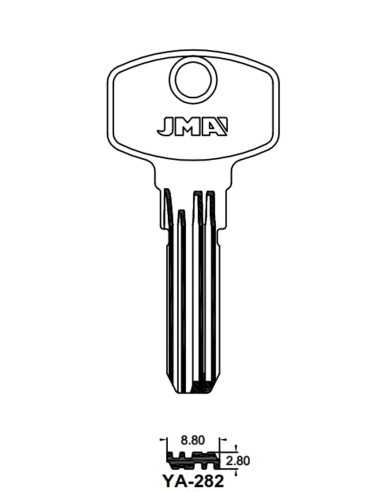 Key blank YA-282