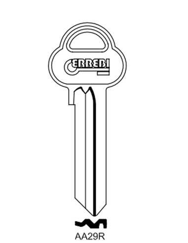 Key blank AA29R
