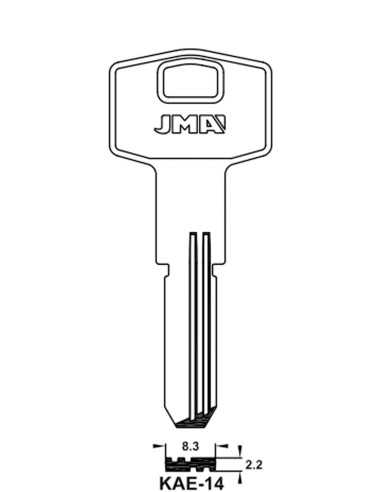Key blank KAE-14
