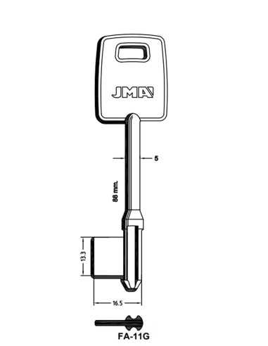 Key blank FA-11G